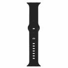 Liquid Silicone Watch Band For Apple Watch Series 8&7 41mm / SE 2&6&SE&5&4 40mm / 3&2&1 38mm(Black) - 1