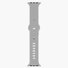 Liquid Silicone Watch Band For Apple Watch Series 8&7 41mm / SE 2&6&SE&5&4 40mm / 3&2&1 38mm(Cloud Grey) - 1