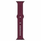 Liquid Silicone Watch Band For Apple Watch Series 8&7 41mm / SE 2&6&SE&5&4 40mm / 3&2&1 38mm(Wine Red) - 1
