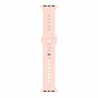 Liquid Silicone Watch Band For Apple Watch Series 8&7 41mm / SE 2&6&SE&5&4 40mm / 3&2&1 38mm(Light Pink) - 1