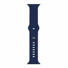 Liquid Silicone Watch Band For Apple Watch Series 8&7 41mm / SE 2&6&SE&5&4 40mm / 3&2&1 38mm(Midnight Blue) - 1