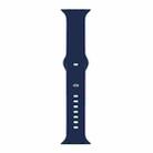 Liquid Silicone Watch Band For Apple Watch Ultra 49mm&Watch Ultra 2 49mm / Series 9&8&7 45mm / SE 3&SE 2&6&SE&5&4 44mm / 3&2&1 42mm(Midnight Blue) - 1