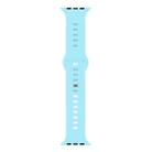 Liquid Silicone Watch Band For Apple Watch Ultra 49mm / Series 8&7 45mm / SE 2&6&SE&5&4 44mm / 3&2&1 42mm(Sky Blue) - 1
