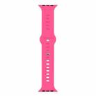 Liquid Silicone Watch Band For Apple Watch Ultra 49mm / Series 8&7 45mm / SE 2&6&SE&5&4 44mm / 3&2&1 42mm(Barbie Pink) - 1