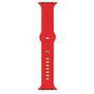 Liquid Silicone Watch Band For Apple Watch Ultra 49mm / Series 8&7 45mm / SE 2&6&SE&5&4 44mm / 3&2&1 42mm(Red) - 1