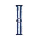 Nylon Braid Watch Band For Apple Watch Series 8&7 41mm / SE 2&6&SE&5&4 40mm / 3&2&1 38mm(Blue+White) - 1