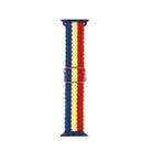 Nylon Braid Watch Band For Apple Watch Series 8&7 41mm / SE 2&6&SE&5&4 40mm / 3&2&1 38mm(Blue Yellow Red) - 1