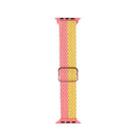 Nylon Braid Watch Band For Apple Watch Ultra 49mm&Watch Ultra 2 49mm / Series 9&8&7 45mm / SE 3&SE 2&6&SE&5&4 44mm / 3&2&1 42mm(Pink+Yellow) - 1