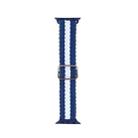 Nylon Braid Watch Band For Apple Watch Ultra 49mm / Series 8&7 45mm / SE 2&6&SE&5&4 44mm / 3&2&1 42mm(Blue+White) - 1