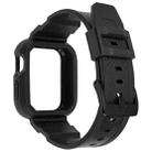 Carbon Fiber Integrated Sport Watch Band For Apple Watch Series 8&7 41mm / SE 2&6&SE&5&4 40mm / 3&2&1 38mm(Black Buckle) - 1