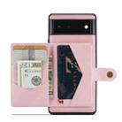 For Google Pixel 7 5G JEEHOOD Retro Magnetic Detachable Wallet Phone Case(Pink) - 1