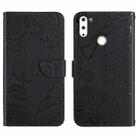 For Gigaset GS4 Skin Feel Butterfly Peony Embossed Leather Phone Case(Black) - 1