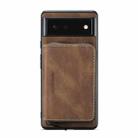 For Google Pixel 7 5G JEEHOOD Magnetic Zipper Wallet Phone Leather Case(Brown) - 1