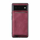 For Google Pixel 7 Pro 5G JEEHOOD Magnetic Zipper Wallet Phone Leather Case(Red) - 1