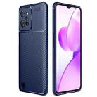 For OPPO Realme C31 4G Carbon Fiber Texture Shockproof TPU Phone Case(Blue) - 1