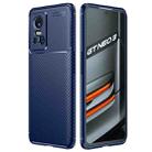 For OPPO Realme GT Neo3 Carbon Fiber Texture Shockproof TPU Phone Case(Blue) - 1