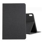 For Huawei Matepad Pro 10.8 inch Craft Cloth TPU Protective Case with Holder(Black) - 1