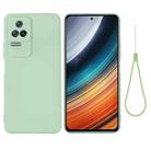 For Xiaomi Redmi K40S Pure Color Liquid Silicone Shockproof Phone Case(Green) - 1