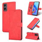 For OPPO A36 4G/A76 4G(Global) AZNS Skin Feel Calf Texture Horizontal Flip Leather Phone Case(Red) - 1