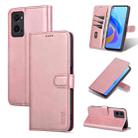 For OPPO A36 4G/A76 4G(Global) AZNS Skin Feel Calf Texture Horizontal Flip Leather Phone Case(Rose Gold) - 1