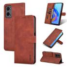 For OPPO A36 4G/A76 4G(Global) AZNS Skin Feel Calf Texture Horizontal Flip Leather Phone Case(Brown) - 1