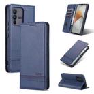 For vivo S12/V23 AZNS Magnetic Calf Texture Flip Leather Phone Case(Dark Blue) - 1