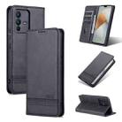 For vivo S12/V23 AZNS Magnetic Calf Texture Flip Leather Phone Case(Black) - 1