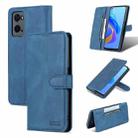 For OPPO A36 4G/A76 4G(Global) AZNS Dream II Skin Feel Horizontal Flip Leather Case(Blue) - 1