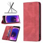 For OPPO Find X5 Magnetic RFID Blocking Anti-Theft Leather Phone Case(Red) - 1