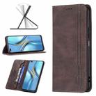 For Honor X20 Magnetic RFID Blocking Anti-Theft Leather Phone Case(Brown) - 1