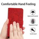 For OnePlus 10 Pro Skin Feel Butterfly Peony Embossed Leather Phone Case(Red) - 5