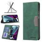 For Motorola Moto G200 5G / Edge S30 5G Magnetic Splicing Leather Phone Case(Green) - 1
