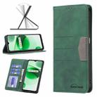 For OPPO Realme C35 Magnetic Splicing Leather Phone Case(Green) - 1