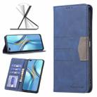 For Honor X20 Magnetic Splicing Leather Phone Case(Blue) - 1