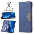 For Xiaomi 12 Pro Magnetic Splicing Leather Phone Case(Blue) - 1