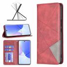 For Honor 50 / Huawei nova 9 Prismatic Invisible Magnetic Leather Phone Case(Red) - 1