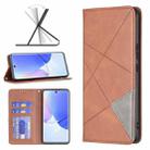 For Honor 50 / Huawei nova 9 Prismatic Invisible Magnetic Leather Phone Case(Brown) - 1