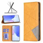 For Honor 50 / Huawei nova 9 Prismatic Invisible Magnetic Leather Phone Case(Yellow) - 1