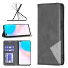 For Honor 50 Lite / Huawei nova 8i Prismatic Invisible Magnetic Leather Phone Case(Black) - 1