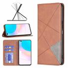 For Honor 50 Lite / Huawei nova 8i Prismatic Invisible Magnetic Leather Phone Case(Brown) - 1