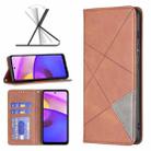 For Motorola Moto E40 / E30 Prismatic Invisible Magnetic Leather Phone Case(Brown) - 1