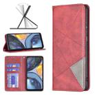 For Motorola Moto G22 Prismatic Invisible Magnetic Leather Phone Case(Red) - 1
