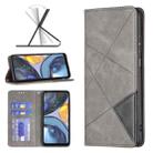 For Motorola Moto G22 Prismatic Invisible Magnetic Leather Phone Case(Grey) - 1