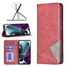 For Motorola Moto G200 5G / Edge S30 5G Prismatic Invisible Magnetic Leather Phone Case(Red) - 1