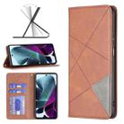 For Motorola Moto G200 5G / Edge S30 5G Prismatic Invisible Magnetic Leather Phone Case(Brown) - 1