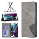 For Motorola Moto G200 5G / Edge S30 5G Prismatic Invisible Magnetic Leather Phone Case(Grey) - 1