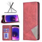 For OPPO Find X5 Prismatic Invisible Magnetic Leather Phone Case(Red) - 1