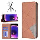 For OPPO Find X5 Prismatic Invisible Magnetic Leather Phone Case(Brown) - 1