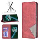 For OPPO Realme 9 Pro Prismatic Invisible Magnetic Leather Phone Case(Red) - 1