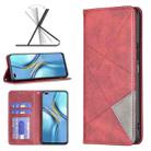 For Honor X20 Prismatic Invisible Magnetic Leather Phone Case(Red) - 1